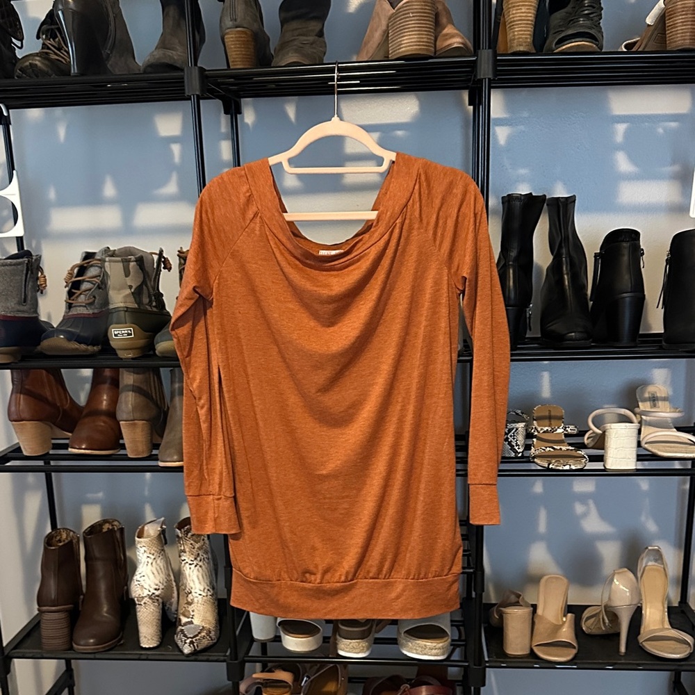 Orange Long Sleeve Top
